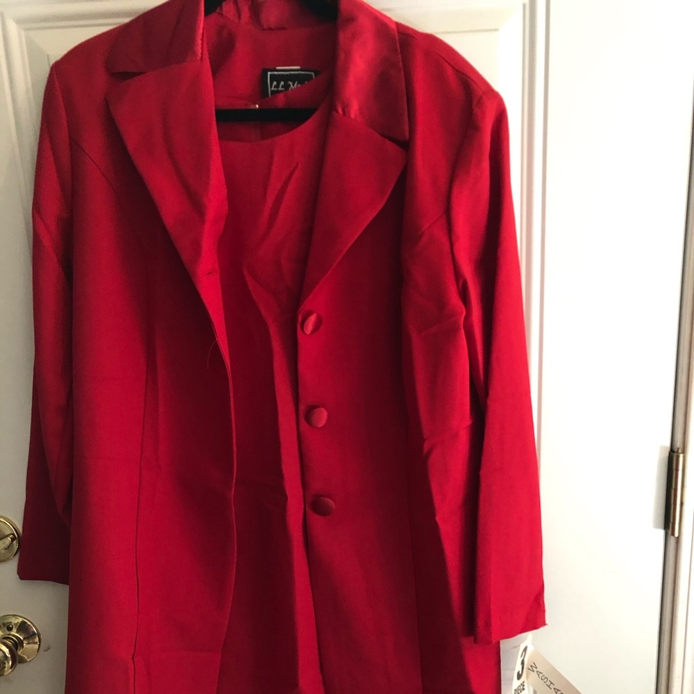 Beautiful red dress with matching jacket.